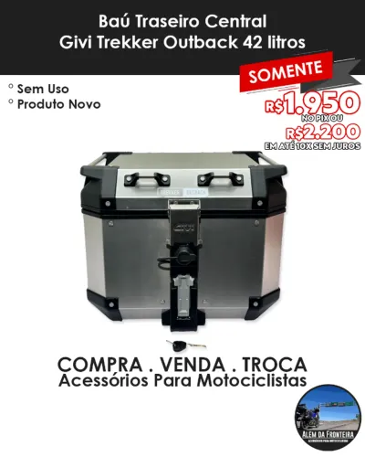 Baú Traseiro Central Givi Trekker Outback 42 Lts SEM USO. NOVO!