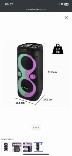 Caixa de som amplificada 