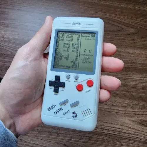 Super mini game portátil Cool Baby - RS-99 - 99 jogos retro em 1 - Brick Game