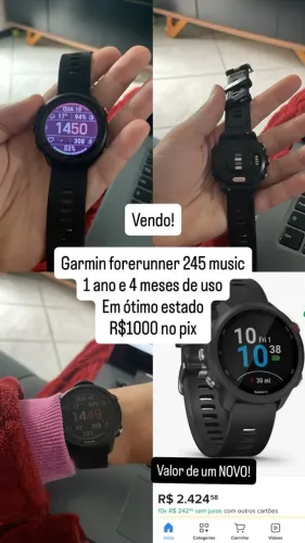 Garmin forerunner 245 music USADO