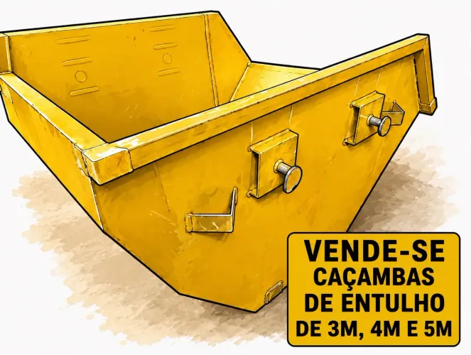 Caçamba de entulho nova