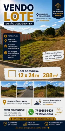 Vendo terreno em São Desidério