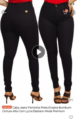 Calça jeans e saia jeans novas , comprei pela internet e nao deu