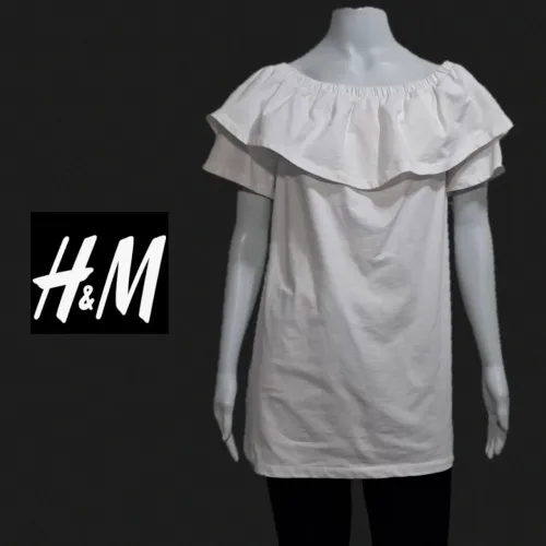 H&M blusa branca ciganinha