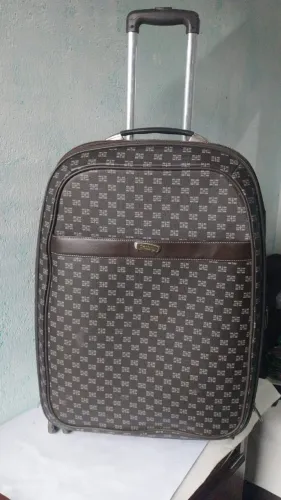 mala de viagem sestini marrom monograma