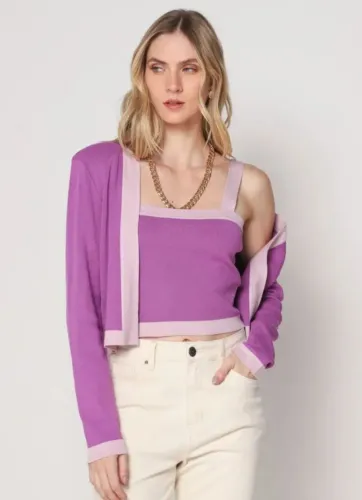 Conjunto casaco + blusa Mamô 