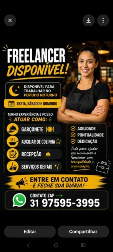 Disponível para trabalhar
