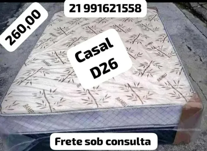 CAMA CASAL D26 BRANCA MONACO E D26 PRETA BLACK BELLO ENTREGA EM ATÉ 24HS