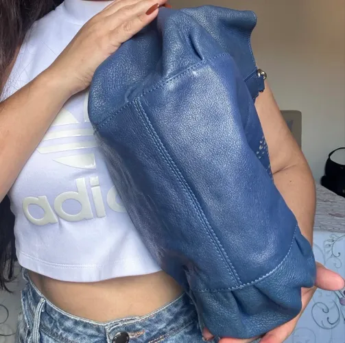 Bolsa Versace azul medusa 