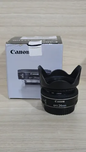 LENTE CANON EFS 24MM F2.8 STM NOVA
