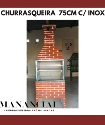Churrasqueira pre moldada modelo tijolinho 