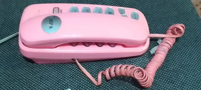 Raro Telefone Retrô Maxiel Rosa - Anos 1990 | Peça Original para Colecionador