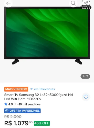 Vendo essa smart tv Samsung usei só 6 meses