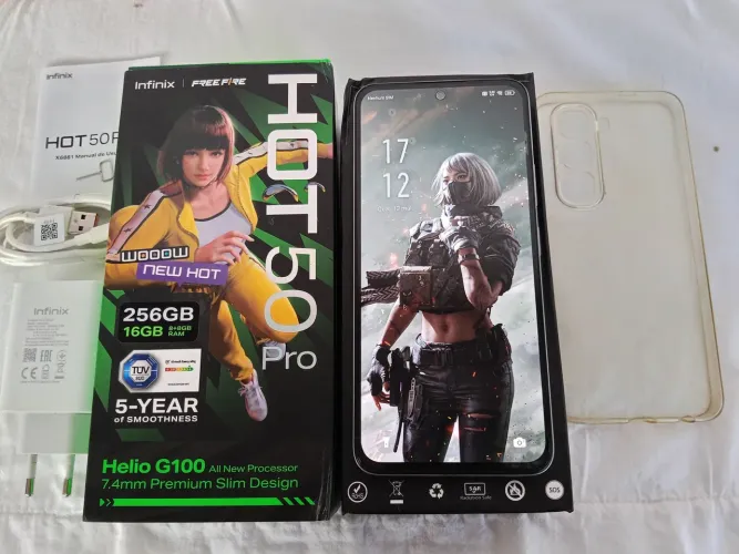 Infinix Hot 50 Pro Gamer 256gb/16gb Ram completo faço entrega aceito cartão