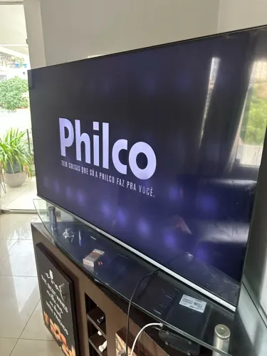 TV Philco 55" PTV55Q20SNBL 4K LED - Tela Quebrada (Para Retirada de Peças)