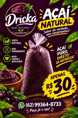 Açaí do grosso direto do Pará