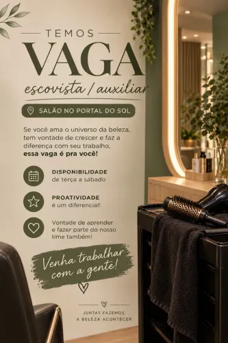 PROCURA-SE ESCOVISTA/AUXILIAR