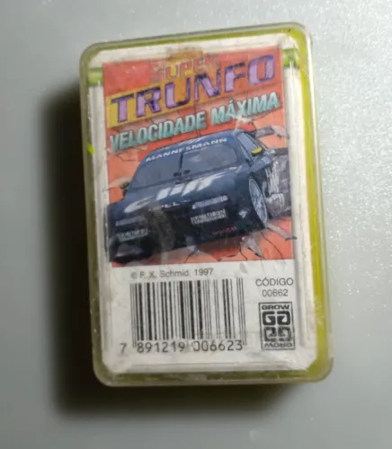 Super Trunfo Velocidade Máxima da Grow (Jogo Antigo Relíquia)