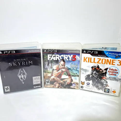 Jogos ps3 farcry 3 + skyrim + killzone 3 playstation