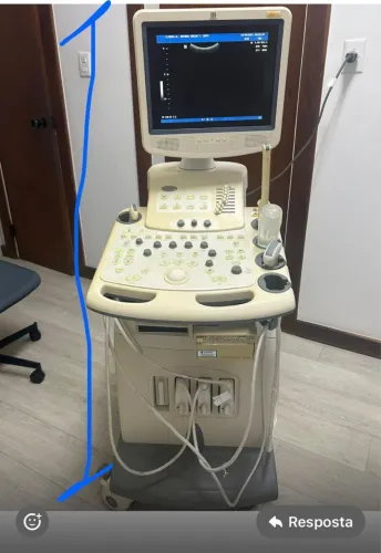 Ultrasom, funcionando mas com mancha parcial na imagem