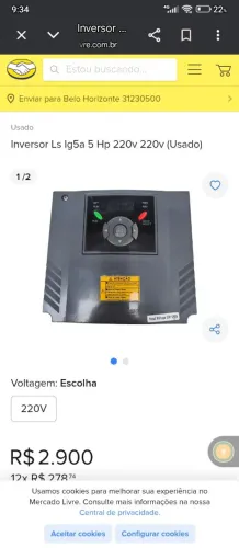 Inversores de frequência Santerno Sinus série M industriais c painel 