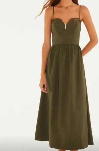 Vestido renda mid Farm