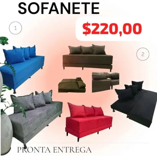 Mega Promoção Sofá Cama Com Pés Novo