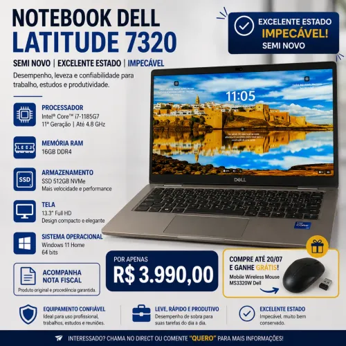 Notebook Dell Latitude impecável