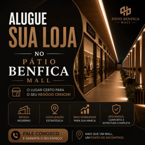 ÚLTIMA LOJA DISPONÍVEL NO PÁTIO BENFICA MALL - 32m²