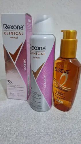 Kit novo! Rexona Clinical classic e óleo extraordinário da Elseve
