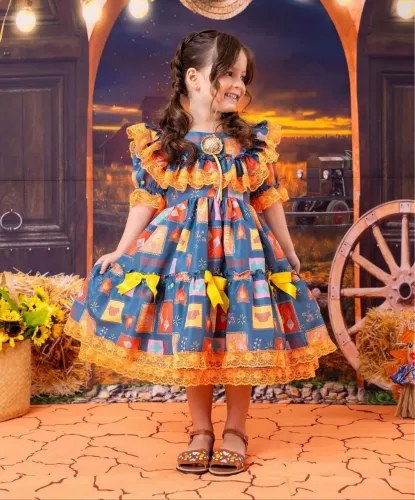 Vestido de São João infantil