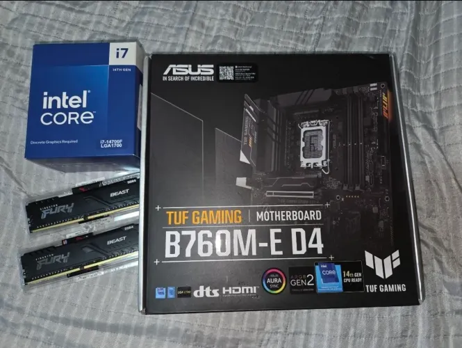 Kit Upgrade i7 14700F + ASUS TUF B760M + 32GB DDR4