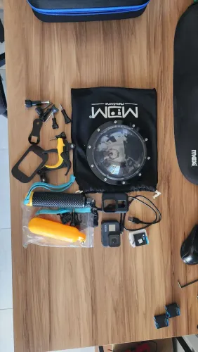 GoPro Hero 8 black com Meu Dome e capa de silicone