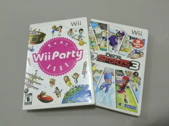 Wii Party + Deca Sports 3 (COMPLETOS COM MANUAIS)