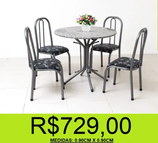 mesa de granito - completa - compre hoje e receba em até 72 horas