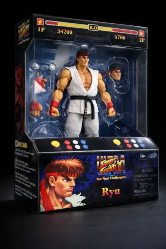 Action Figure Ryu Street Fighter II Ultra Jada Toys 1/12 Colecionável original