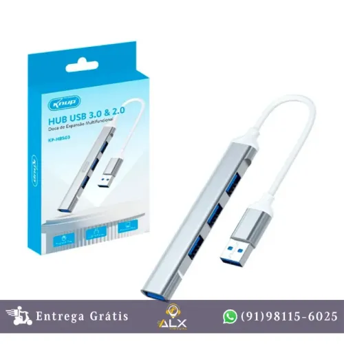 Hub Usb 3.0 (1 Porta) e 2.0 (3 Portas) Knup - Hb503 *ENTREGA GRÁTIS*