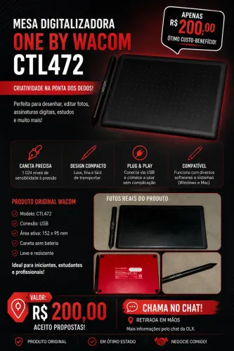 Mesa digitalizadora one by wacom CTL472