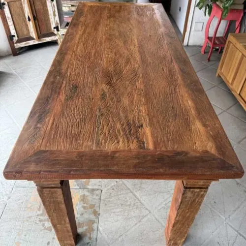Mesa Rústica Com Gaveta