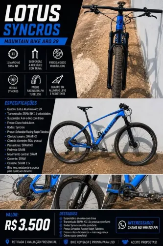 Bike Lotus MTB - Aro 29