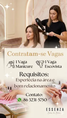 Vaga pra escovista e manicure