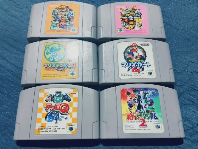 Lote 6 jogos japonês Nintendo 64 funcionando perfeitamente