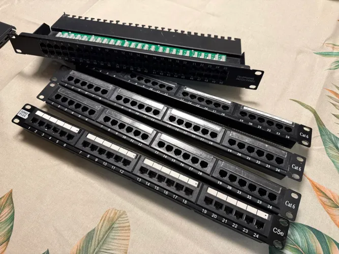 Kit com 5 Patch Panel Cat 6 e 5 