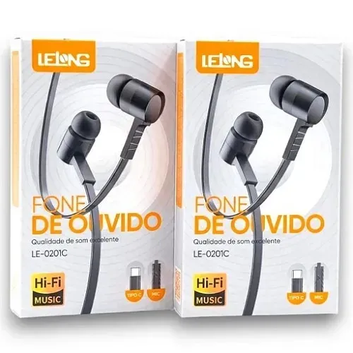 fone estereo tipo-c , isolamento de ruído