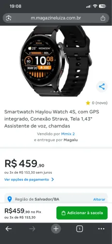 Haylou Watch 4s novo pra vender logo 
