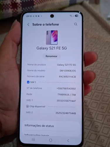 Vendo Celular Samsung Galaxy S21 5G fe 128g