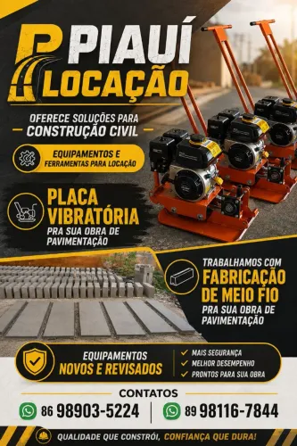 Locação de placa vibratória 