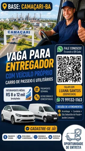 VAGA ENTREGADOR SHOPEE PAGAMENTO JUSTO E SEMANAL