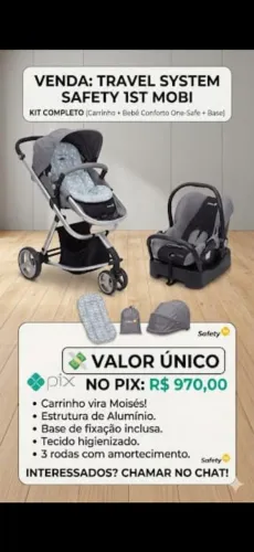 Kit ( carrinho e bebê conforto)