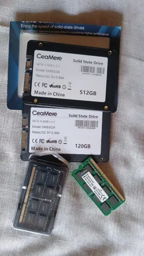 COMBO 2 SSD SATA 512GB+120GBCeaMere 2.5"+PAR MEMÓRIA RAM DDR3 16GB (2 pentes de 8GB)